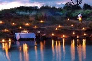 Morukuru lodge South Africa Cottona tablecloth lake